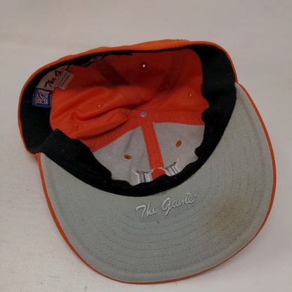 The Game Fitted Hat Orange Size M Embroidered U Logo 100% Polyester
