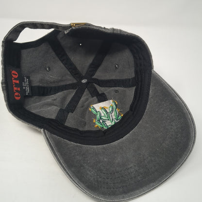 Cactus Slideback Hat Gray One Size Solid Adjustable Embroidered Otto