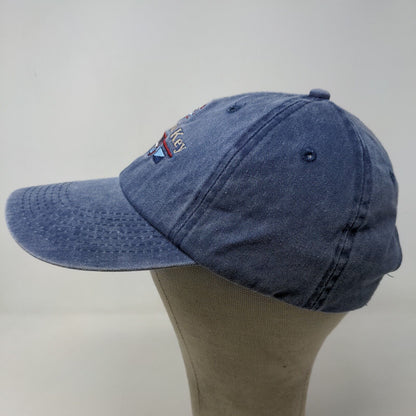 BJR Classic Headwear Men's Strapback Hat Blue Embroidered Longboat Key Logo