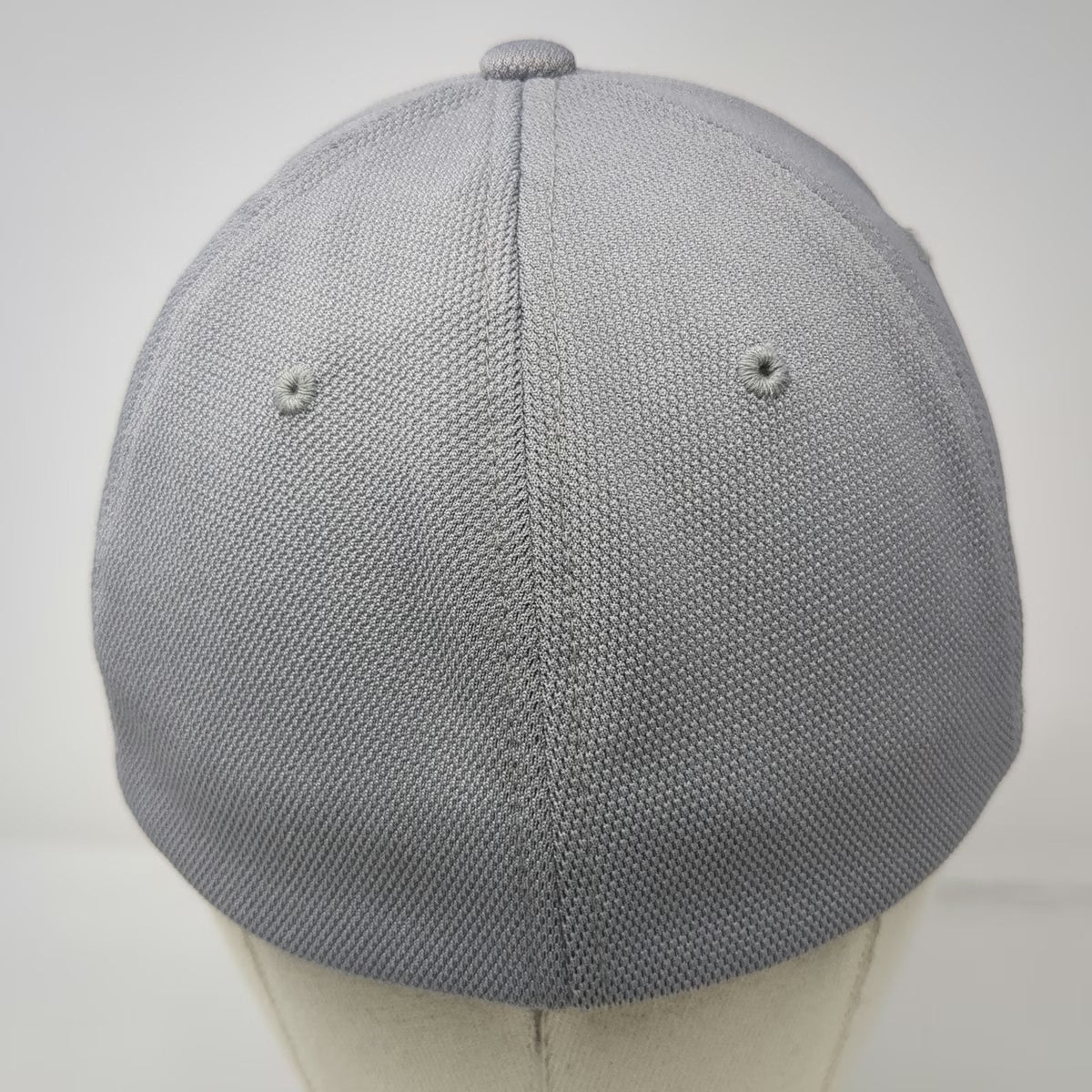 Flexfit Baseball Cap Gray M Hume Lake Logo Polyester Fitted Curved Brim Hat
