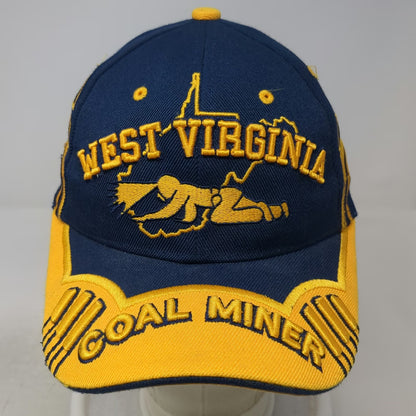S&J Cap West Virginia Coal Miner Baseball Cap Blue Yellow One Size Hat Graphic