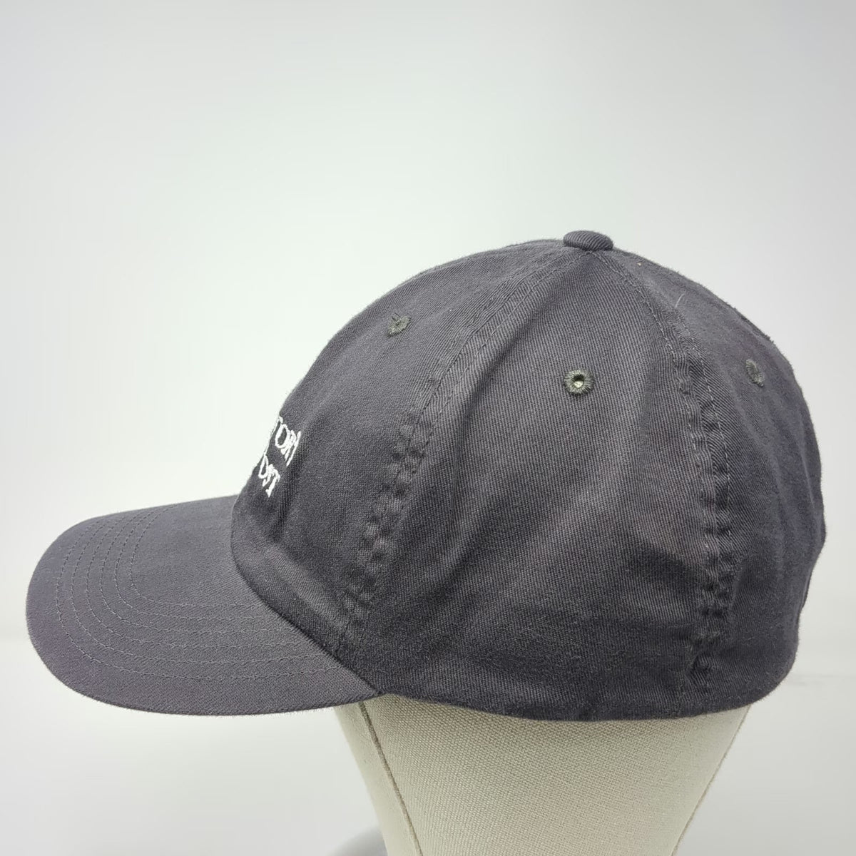 Port Authority Baseball Cap Gray XL Collector's Outpost Logo Fitted Stretch Hat