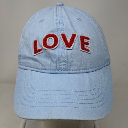 LOVE Slideback Hat Blue OSFM Adjustable Embroidered Patch Logo