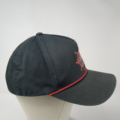 The Captain The Mad Hueys Snapback Hat Black One Size Adjustable Rope Yupoong