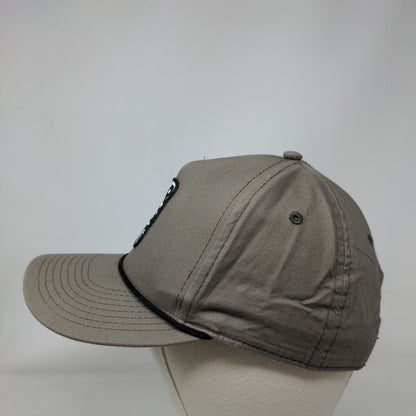 RSG Snapback Hat Tan One Size Adjustable Vented Holes Rope 6 Panel Pukka