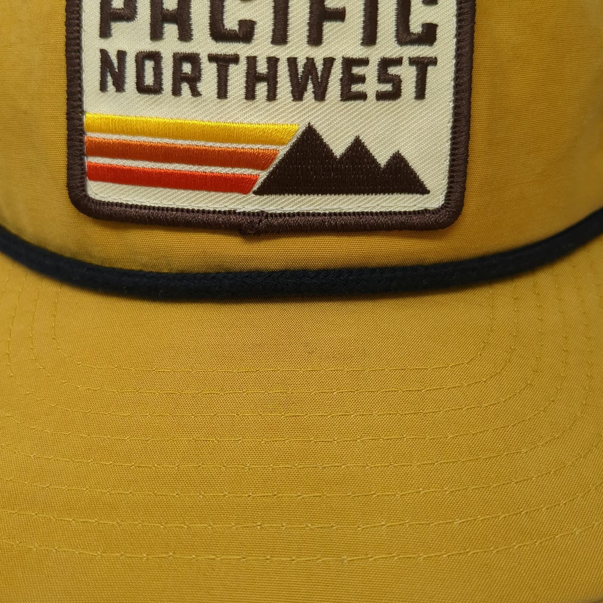 Richardson 5 Panel Yellow One Size Pacific Northwest Mountains Rope Snapback Hat