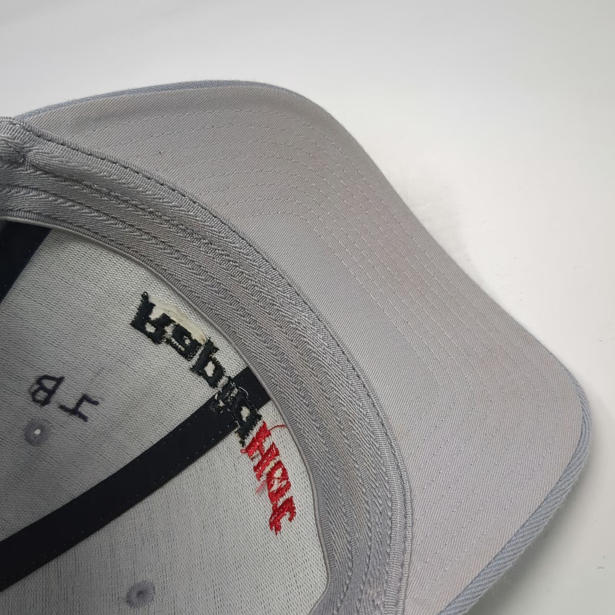 Richardson Baseball Cap Gray M Fitted RapidHot Embroidered Logo Curved Brim Hat