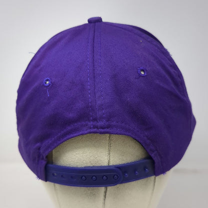 Universal Studios Florida Neon Sign Logo 5 Panel Purple Hat Snapback Vintage