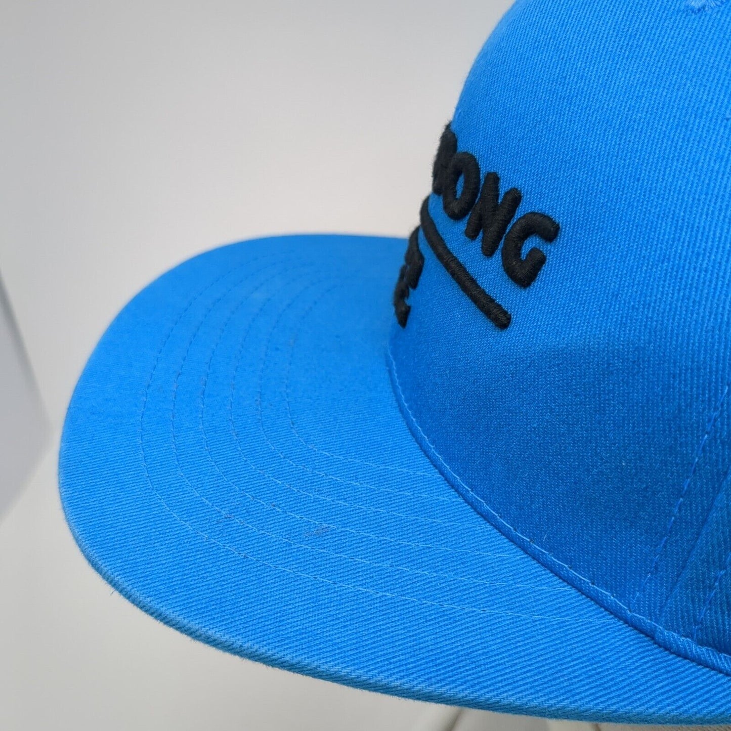 Billabong Snapback Hat Blue One Size Adjustable Embroidered Vented Holes 6 Panel