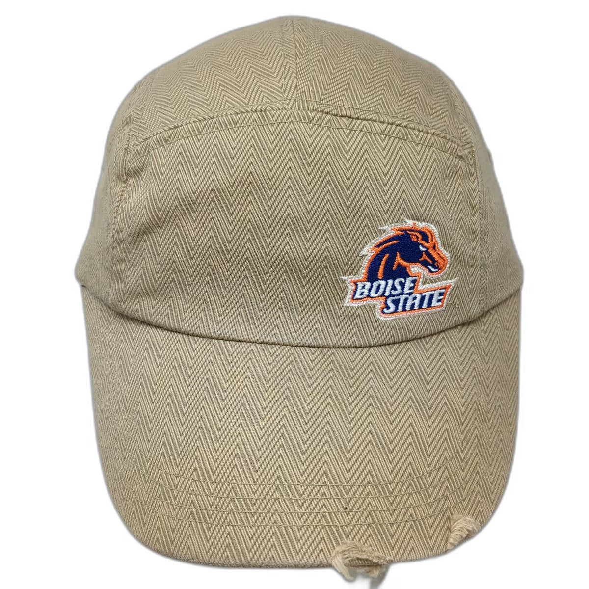 Boise State Broncos NCAA Nike 5 Panel Hat Beige One Size Herringbone Strapback