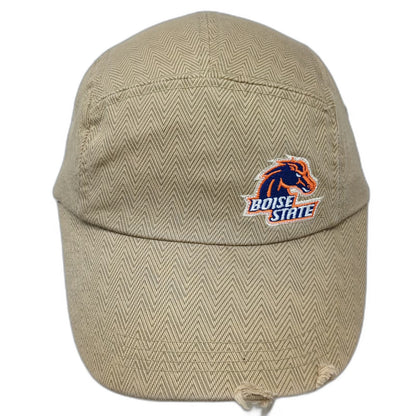 Boise State Broncos NCAA Nike 5 Panel Hat Beige One Size Herringbone Strapback
