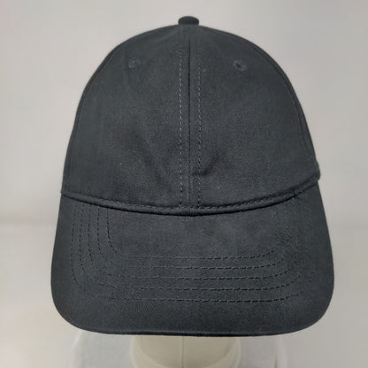 Unbranded Slideback Hat Black OSFM Adjustable Vented Holes 6 Panel Blank