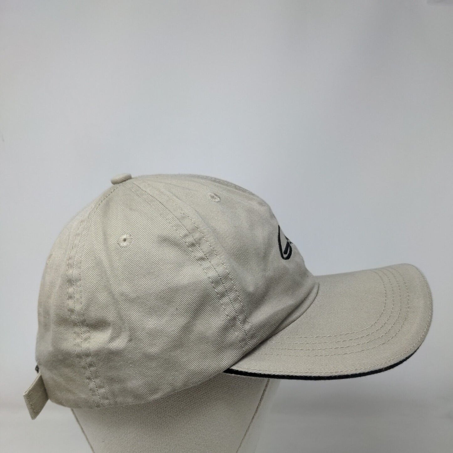Monogram Slideback Hat Tan OSFA Adjustable Embroidered Vent Holes