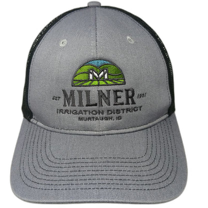 Port Authority Trucker Hat Gray Black One Size Mesh Snapback Milner Irrigation