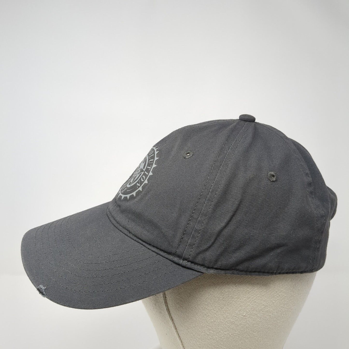 Hop Revolution Slideback Hat Gray One Size Adjustable Solid 6 Panel