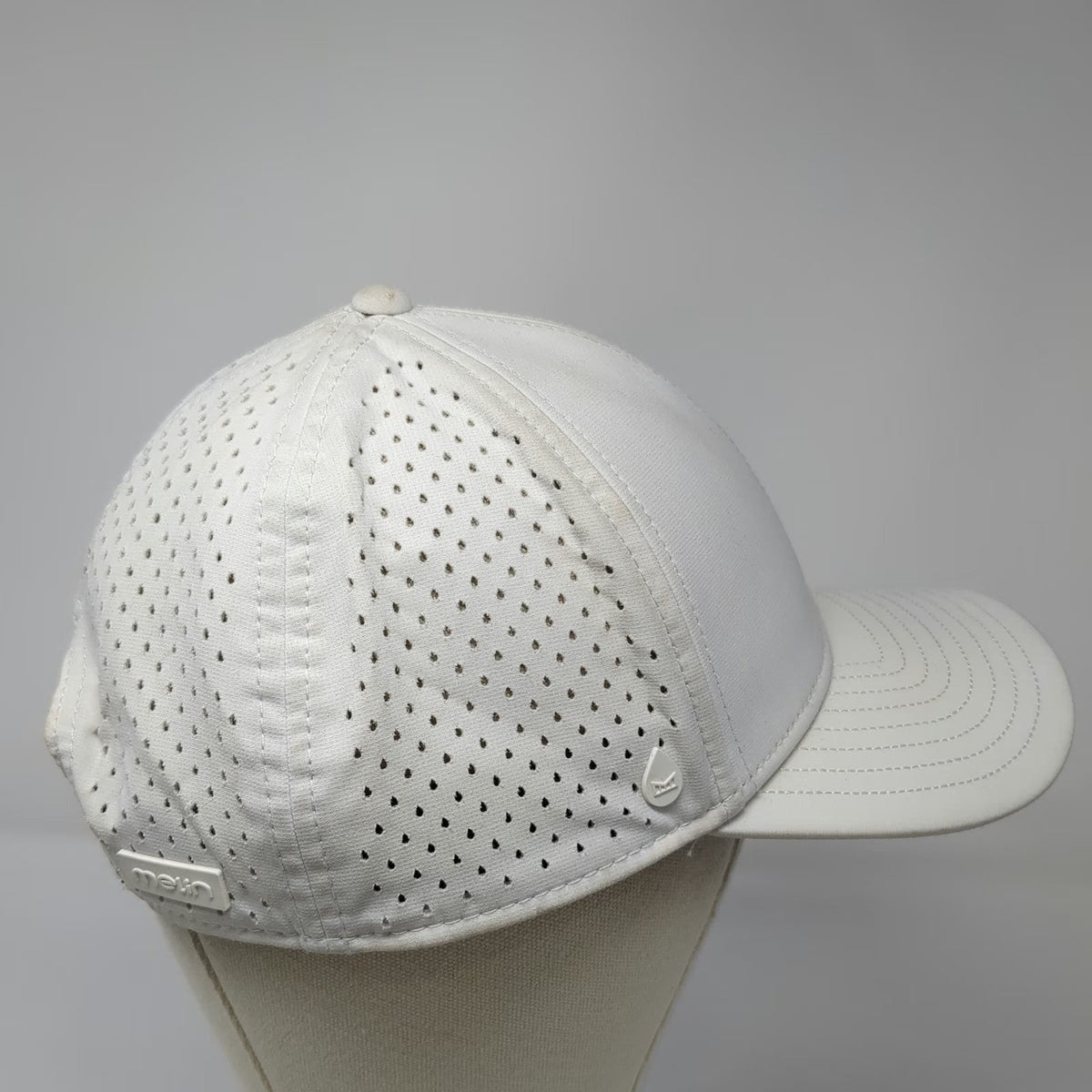 Melin Trucker Hat White One Size Perforated Performance Snapback Hydro A-Game