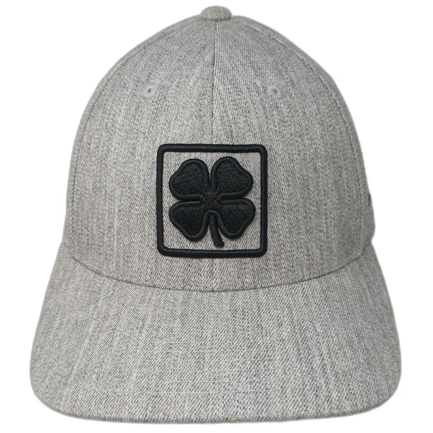Black Clover Snapback Hat Gray One Size Live Lucky Clover Logo Flexfit 110 Tech
