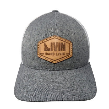 Idaho Livin Patch Snapback Trucker Hat Gray One Size Pacific Headwear