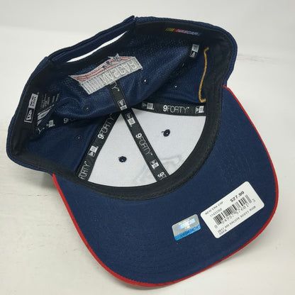New Era Baseball Cap White Blue Red One Size Albertsons NASCAR 44 Flag Hat
