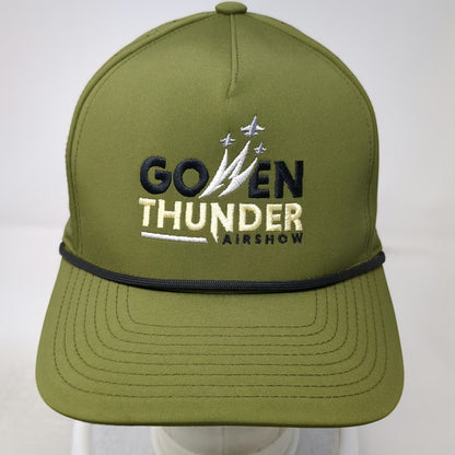 Pacific Headwear Trucker Hat Green OSFM Gowen Thunder Airshow Rope Perforated