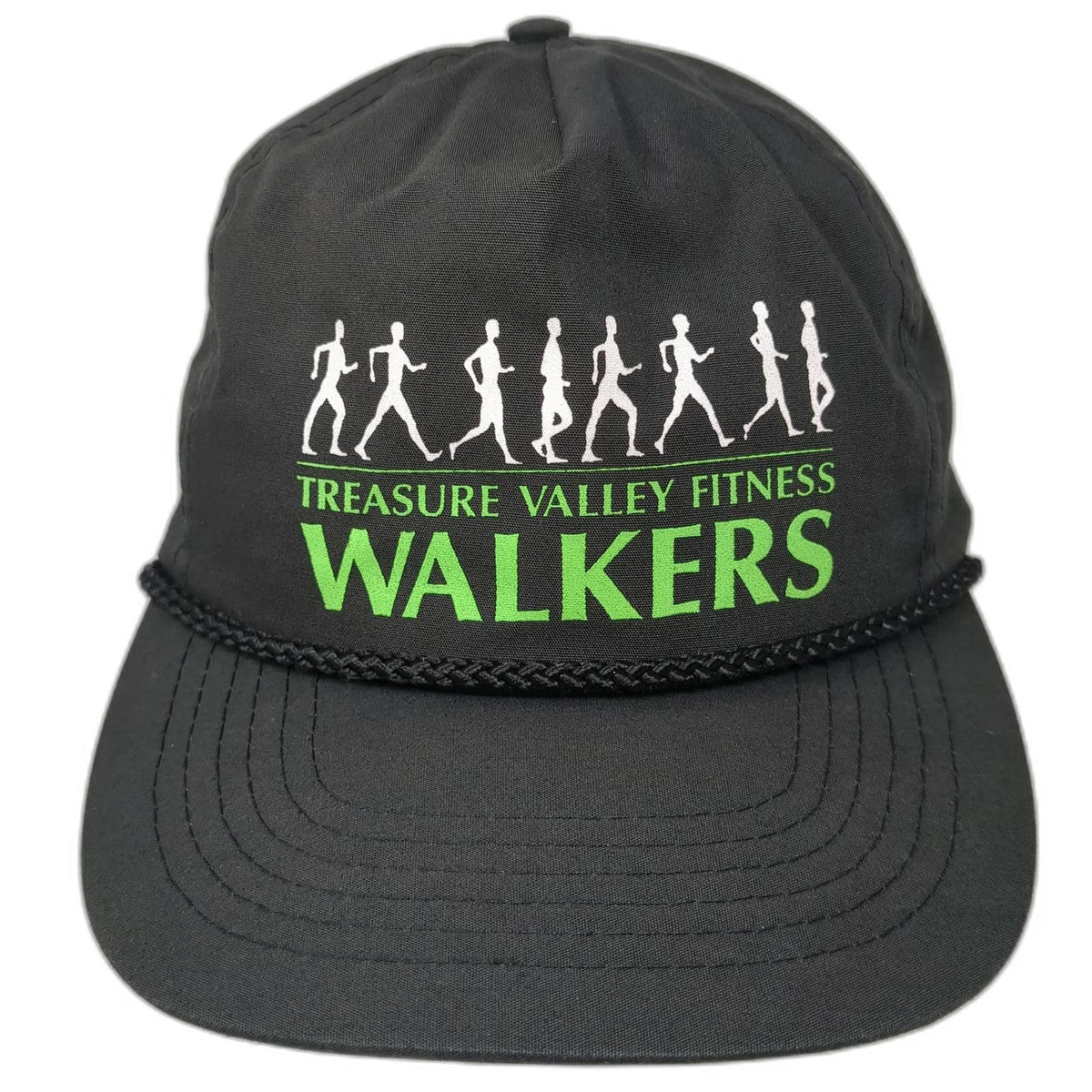 Otto 5 Panel Black One Size Treasure Valley Fitness Walkers Rope Slideback Hat