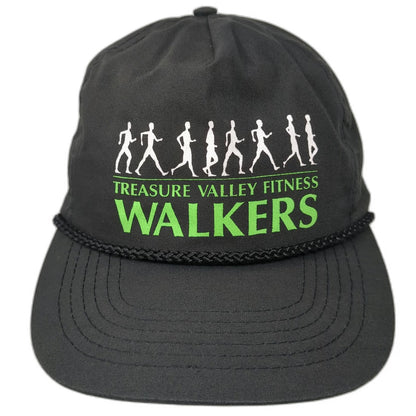 Otto 5 Panel Black One Size Treasure Valley Fitness Walkers Rope Slideback Hat
