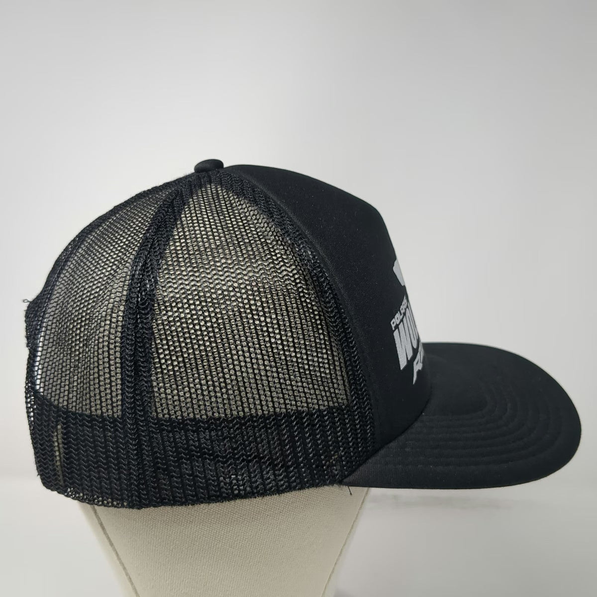 OTTO Trucker Hat Black OSFM Polaris Wolf Pack RZR Team Mesh Back Snapback Foam