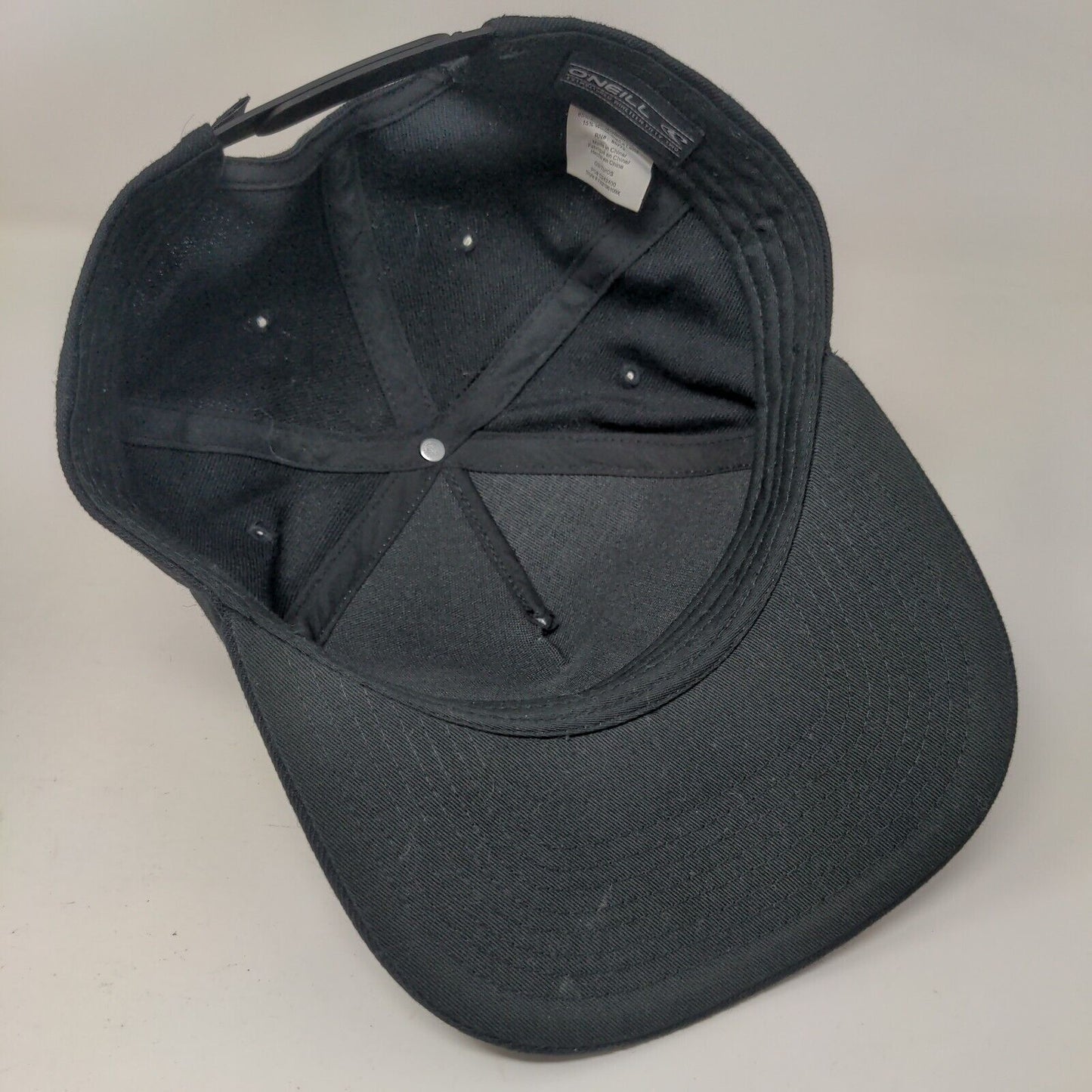 O'Neill Patch Snapback Hat Black One Size Adjustable Colorblock Striped