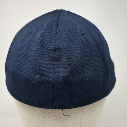 John Deere Baseball Cap Blue One Size Fitted Green Piping Logo Agriculture Hat
