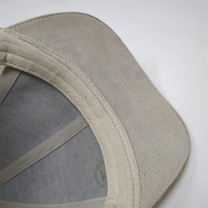 Baseball Cap Beige One Size Mesh Back Strapback Circle T Logo Polyester Hat 1939