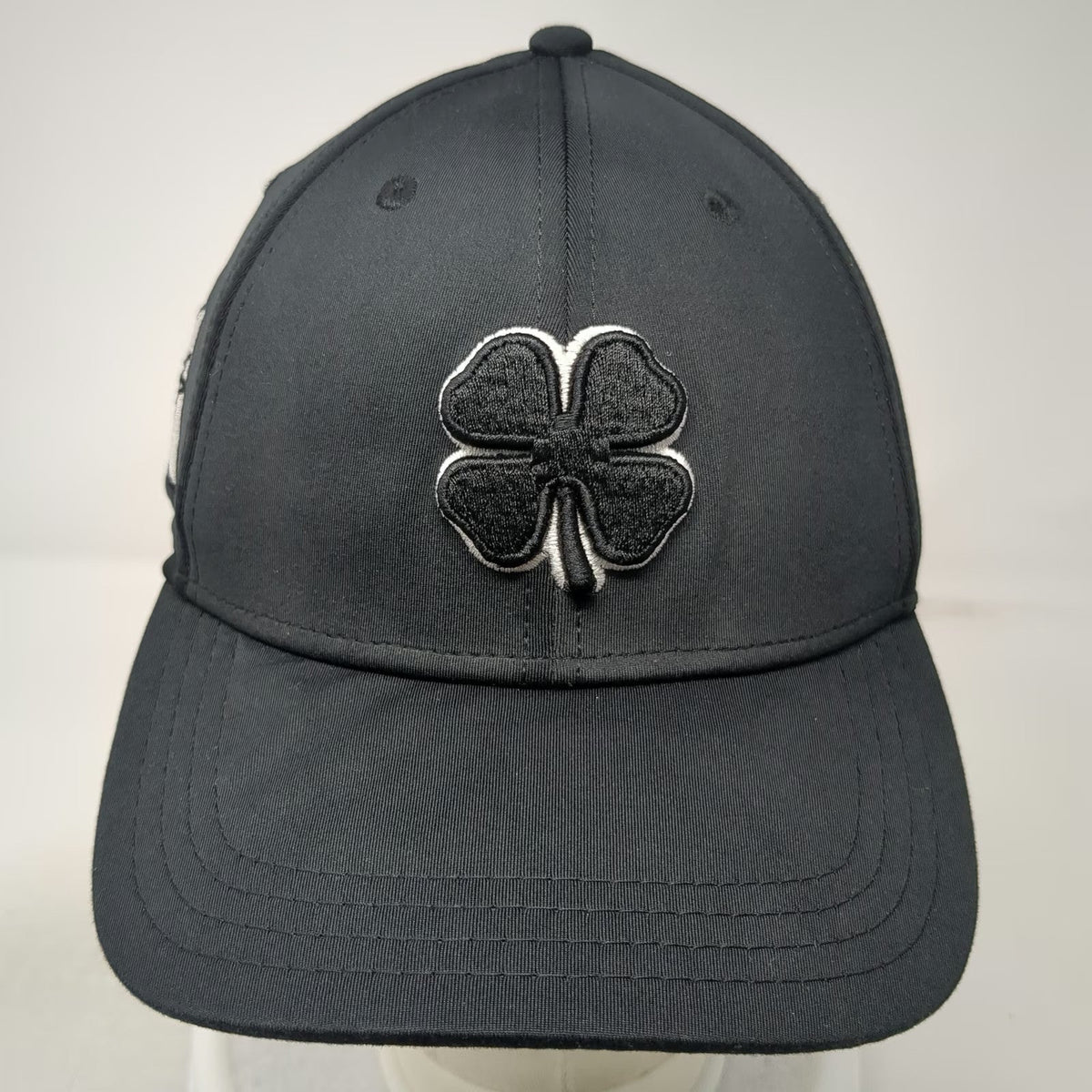 Black Clover Baseball Cap Black L/XL Fitted Stretch Ditch Witch Logo Hat