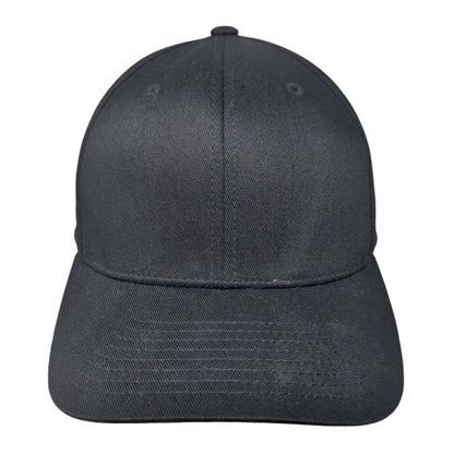 Yupoong Fitted Hat Black L/XL Flexfit Lightweight Vented Holes 6 Panel Blank