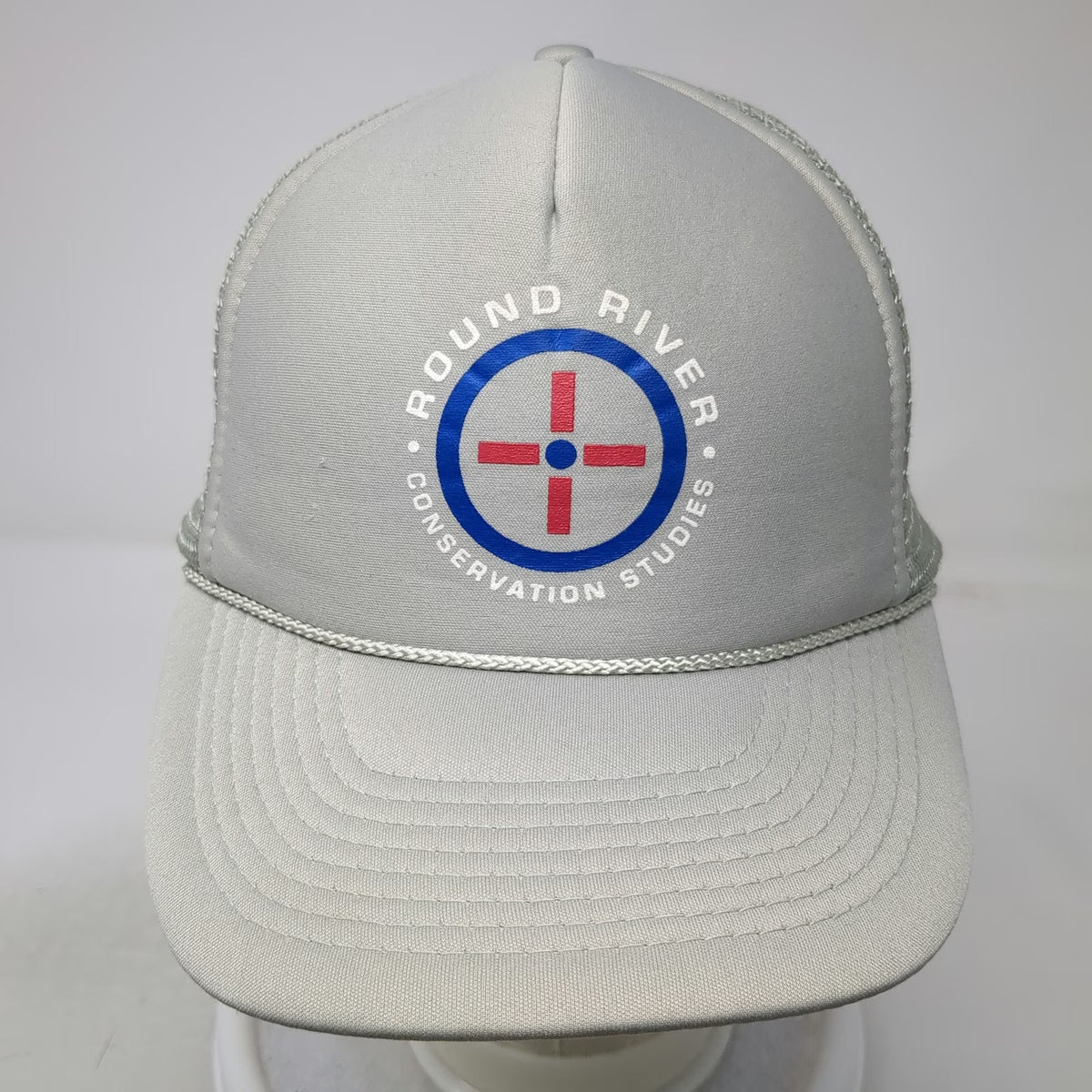 Nissin Gray Trucker Hat One Size Round River Conservation Studies Mesh Snapback