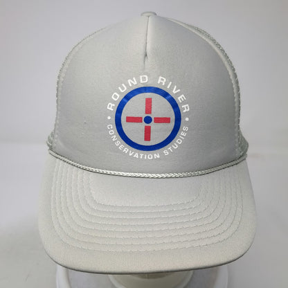 Nissin Gray Trucker Hat One Size Round River Conservation Studies Mesh Snapback