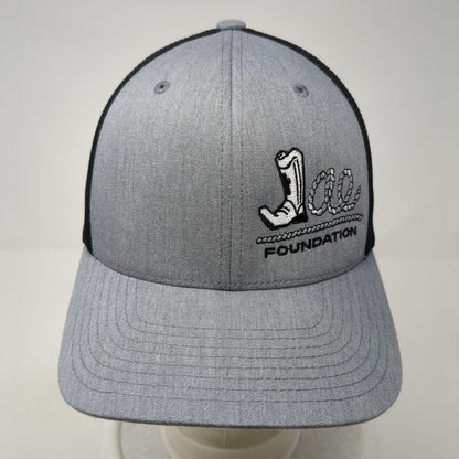 Jae Foundation Snapback Trucker Hat Gray OS Adjustable 110 Flexfit Mesh Back