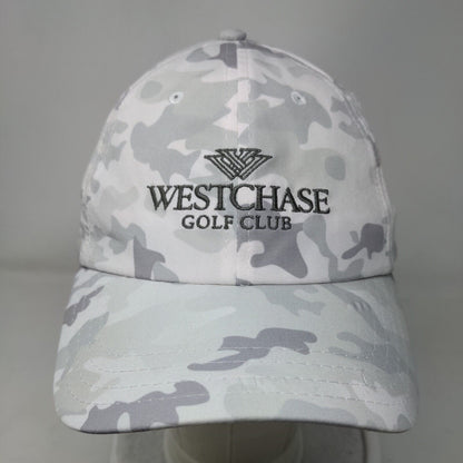 West Chase Golf Club Strapback Hat Gray Camouflage One Size Embroidered Pukka