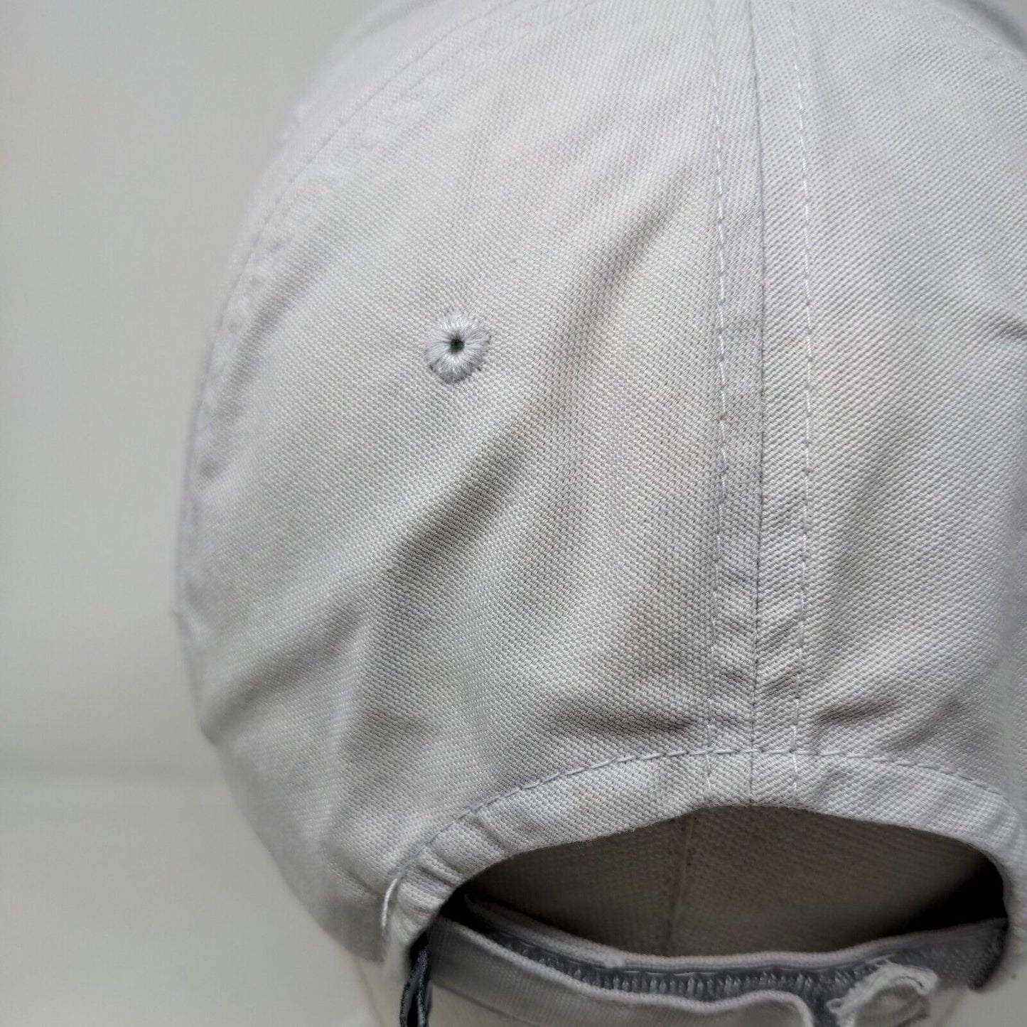 American Flag Patch Strapback Hat Gray One Size Adjustable 6 Panel