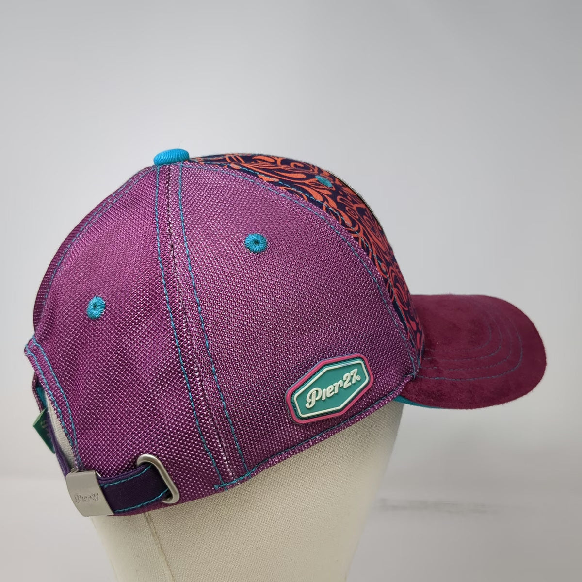 Pier 27 Baseball Cap Purple One Size Sugar Skull Cancun Riviera Maya Mexico Hat