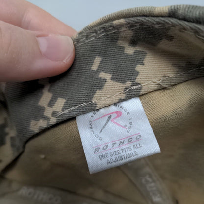 Army Strapback Hat Camo OSFA Adjustable Embroidered Rothco 6 Panel