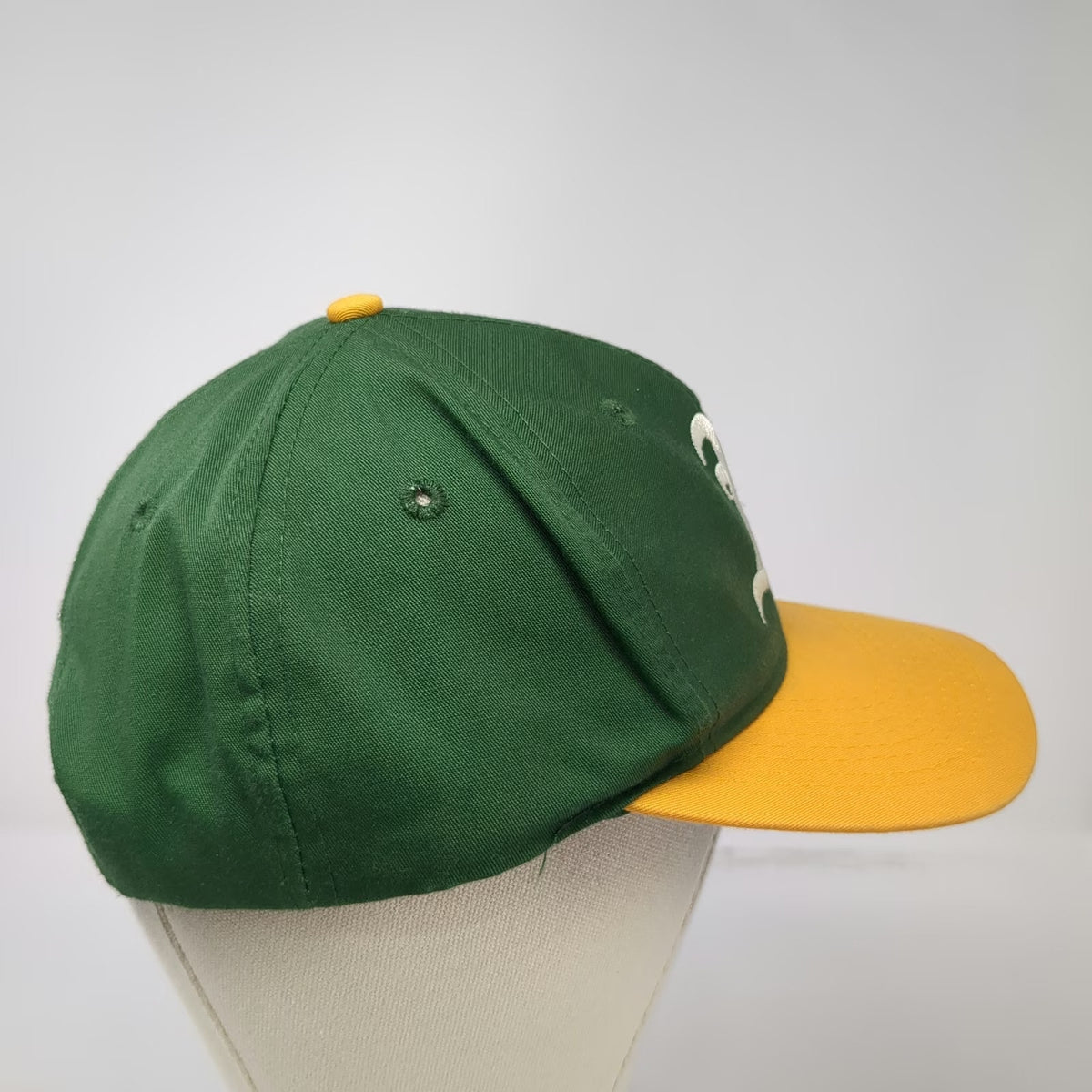 Oakland Athletics MLB Twins Snapback Hat Green Yellow White One Size Gray Brim