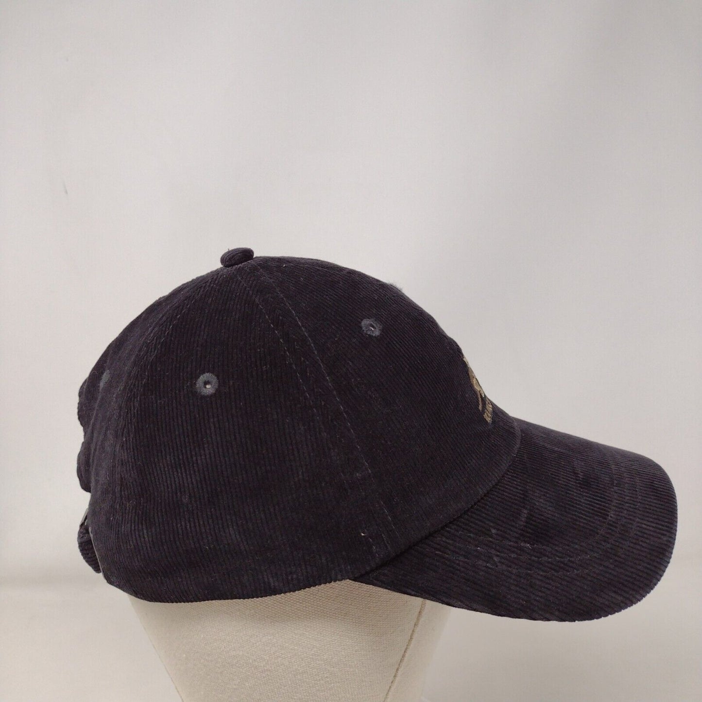 Kangol Slideback Hat Black Size L Corduroy Hat Cotton Blend Embroidered Logo