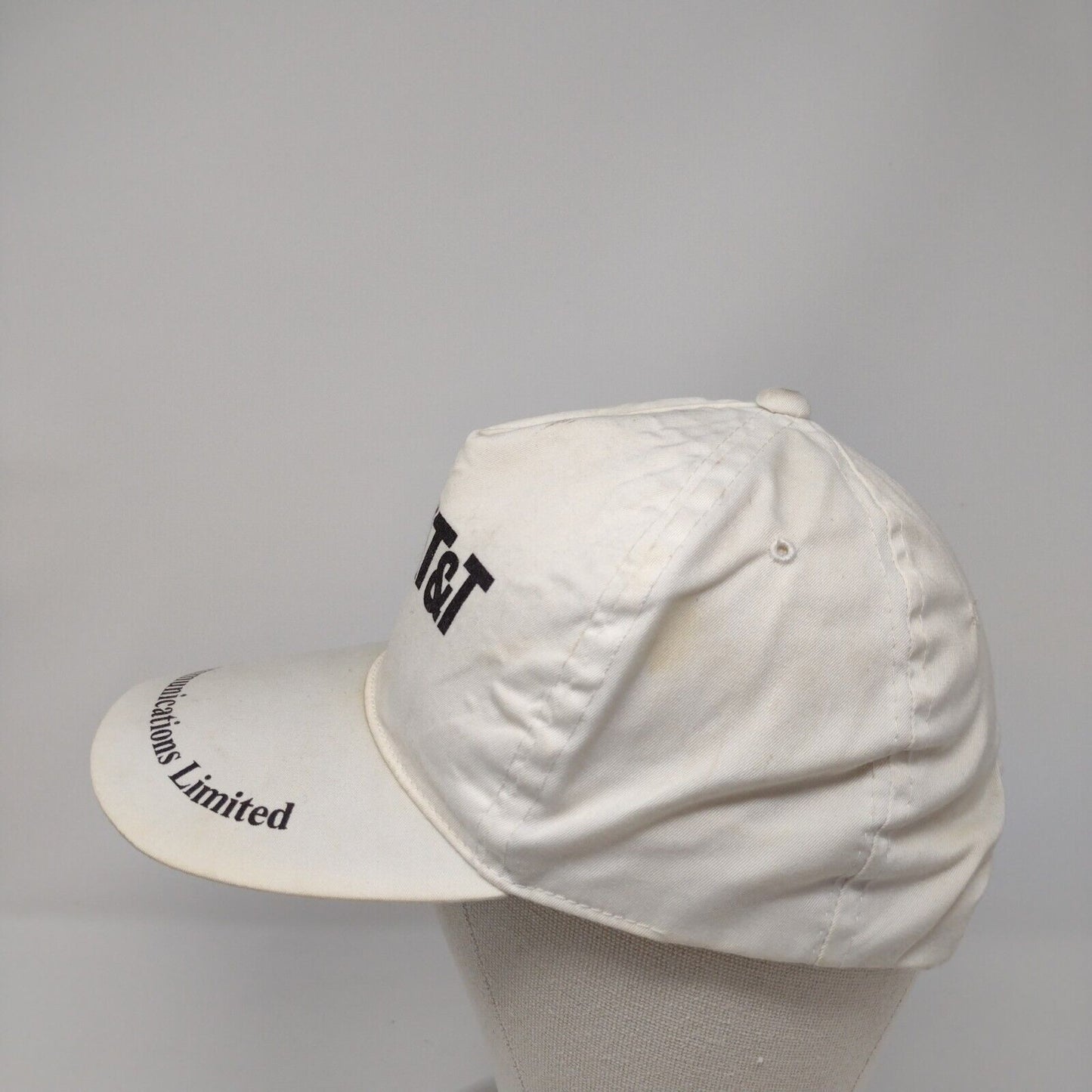 Vintage AT&T Birla Communications Snapback Trucker Hat White Graphic Logo