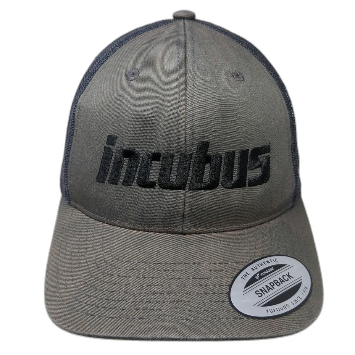Yupoong Trucker Hat Gray One Size Incubus Band Logo Mesh Snapback Music Rock hat