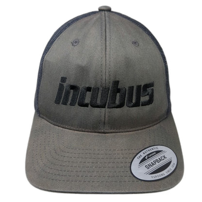 Yupoong Trucker Hat Gray One Size Incubus Band Logo Mesh Snapback Music Rock hat