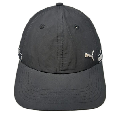 Puma Baseball Cap Black One Size Cat Logo Script Band Slideback Performance Hat