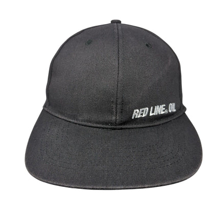 Red Line Oil Snapback Hat Black One Size Adjustable Embroidered 6 Panel Cotton