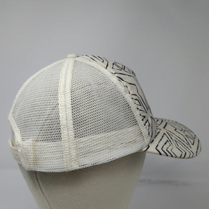 Billabong Trucker Hat Beige One Size Geometric Rainbow Logo Mesh Back Snapback