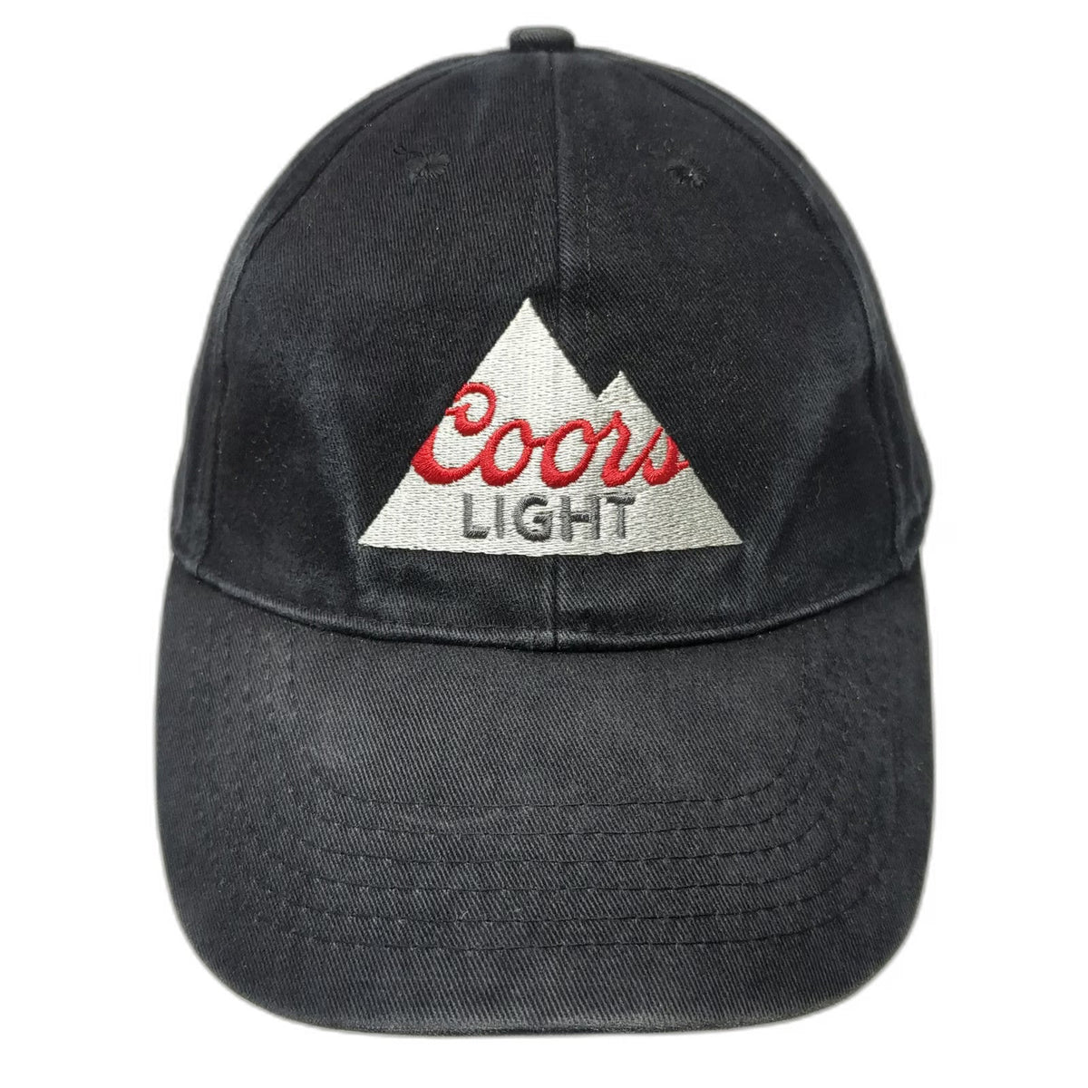 ACME Snapback Black One Size Coors Light Mountain Logo 6 Panel Hat Red White