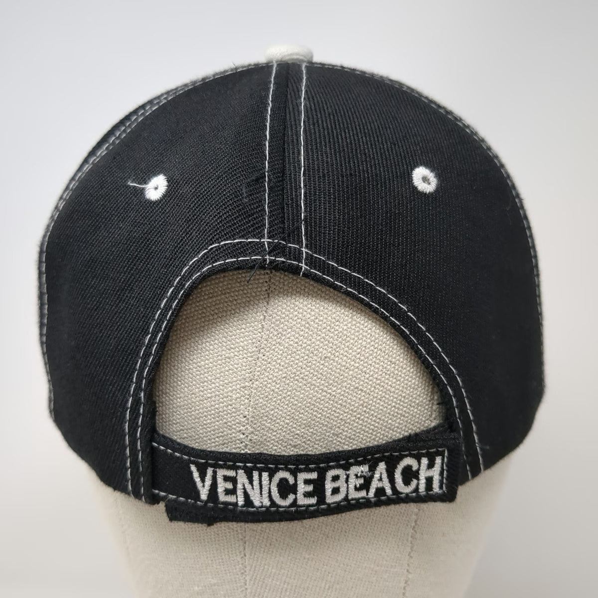KOVA Baseball Cap Black One Size Venice Beach California Palm Tree Strapback Hat