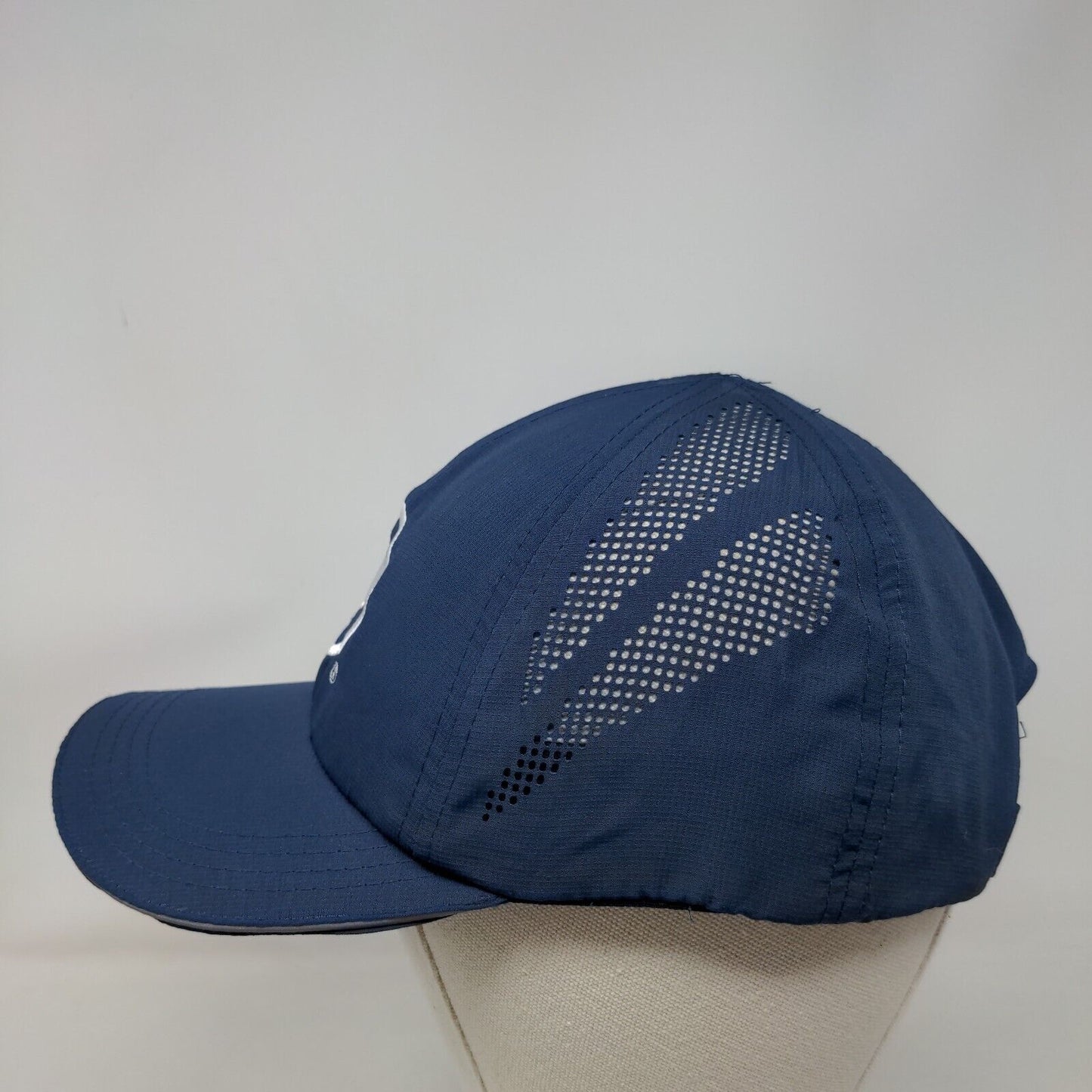 Hit Strapback Hat Blue OSFM Embroidered Logo Adjustable Breathable